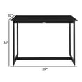thumbnail image 5 of Benzara Ollie Rectangular Aluminum Patio Counter Height Dining Table in Black, 5 of 5