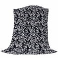 thumbnail image 6 of Black Spring Floral Blanket Soft Cozy Warm Twin Blanket for Bed, Plush Fuzzy Flannel Fleece Blankets for Sofa, Farmhouse Flowers Elegant Pastoral Throw Blankets for Couch, Gifts for Men, 60"x80", 6 of 9