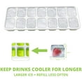 thumbnail image 5 of Bandeja para cubitos de hielo – Juego de 4 bandejas 26,5 largo x 11 ancho x 2,5 alto cm – Base blanda para sacar fácilmente los cubitos de hielo – Ahorre espacio gracias a las tapas apilables – Apto, 5 of 5