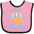 thumbnail image 3 of Inktastic Happy Hanukkah with Menorah and Stars Boys or Girls Baby Bib, 3 of 4