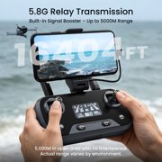 4K Drone with 3-Axis Gimbal & EIS, Holy Stone JY018 GPS Auto Return, 5.8G Phone Transmission, 36Min Flight Time, Obstacle Avoidance, Brushless Motor, Black