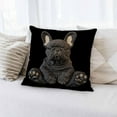 thumbnail image 1 of HCBY Modern Faux Embroidery Pillow Case, Dog Pattern Decorative Throw Cover 17.7x17.7 Inches, Textured Polyester Cushion Cover for Contemporary Living Room Sofa Decor, Easy Care, 1 of 6