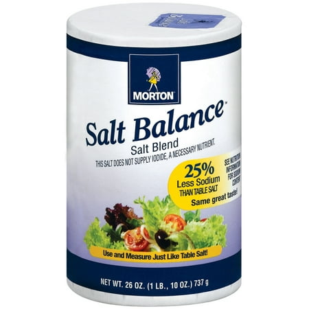 UPC 024600018418 product image for Morton Salt Balance 25% Less Sodium Than Table Salt Salt Blend 26 Oz Pour Spout  | upcitemdb.com