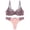 Purple, variant on Levmjia Womens Lace Lingerie Set Underwire Bra and Matching Thong Panties With Adjustable Straps Breathable Mesh Romantic Date Night Daily Special Trendy Solid Color