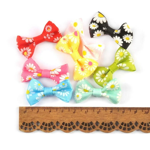 Lazos navideños para horquillas hechas a mano, lazos coloridos para decoración de ropa de niños, manualidades, 50 piezas, c3522