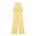 thumbnail image 6 of BRELIL Women's Two Piece Plaid Sets Round Neck Sleeveless Peplum Top Wide Leg Pants Boho Casual 2 Piece Outfits Summer Matching Lounge Travel Tracksuit, Yellow XS, 6 of 7