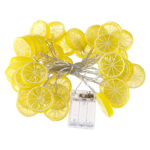DEBGFS Lemon Slice Lights Rope String Fairy LED,Fruit Lamp for Christmas Holiday Party Decoration,3m,118inch,20 LED