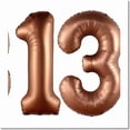 thumbnail image 1 of Jumbo Java 13th Celebration Balloon - Oversized Coffee Brown Number 13 Balloon Kit for Kids and Adults, Perfect for Birthdays and Anniversaries!, 1 of 5