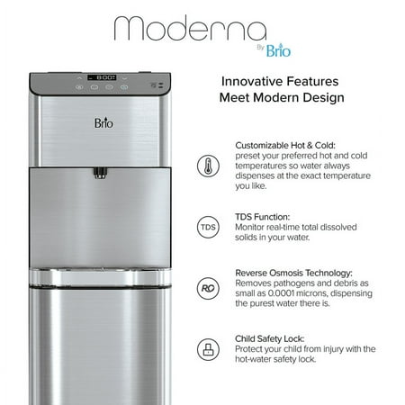 Brio 700 4-Stage Filtration Reverse Osmosis Touch-Less Water Cooler Dispenser