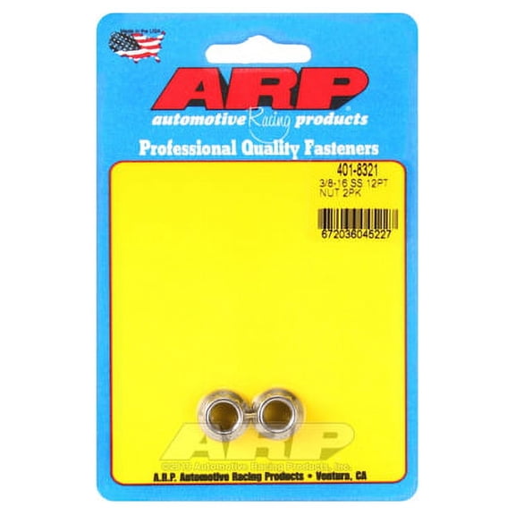 ARP 401-8321 Nut Kit (3/8-16 SS 12pt nut)