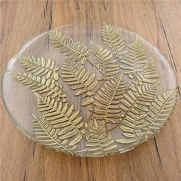 13 in. Fern Charger Plate, Gold