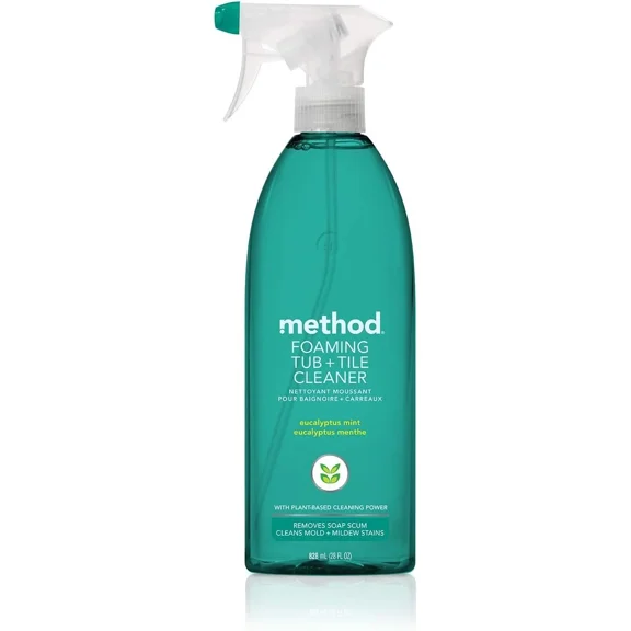 Zyler - Method Foaming Tub & Tile Cleaner, Eucalyptus Mint, 28Oz, 1 Pack - Packaging Var
