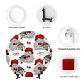 thumbnail image 4 of Picia Rabbit And Hedgehog Pattern Bone China Decorative Plate – Wall Decor with Stand and Adhesive, Elegant Ornament for Living Room, Office, or Entryway-6in, 4 of 6