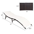 thumbnail image 2 of Patiojoy 2PCS Outdoor Patio Rattan Wicker Lounge Chair Chaise Folding W/Cushions Red, 2 of 10