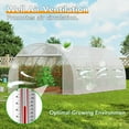 thumbnail image 4 of Jane Stone Premium Greenhouse for Outdoors, 20'x 10'x 7' Walk-in Tunnel Greenhouse with Watering System Heavy Duty Portable Green House Protect Gardening Plants 1 Zipper Mesh Door,Green, 4 of 6
