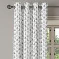 thumbnail image 2 of Ambesonne Tree Grommet Curtain, Doodle Sketch Style Stars, 50" x 72", Black Grey Red, 2 of 6