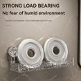 thumbnail image 3 of Bathroom Storage Shelf, No-Drill Wall Mounted Suction Cup Bathroom Storage Rack Shelf for Shower Kitchen, Suction Cup Storage Rack, Shower Caddy Suction Cup (black A), 3 of 7