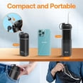 thumbnail image 2 of 1 Water flosser, travel water flosser stick, cordless mini water cleaning stick, collapsible water tank, 7 waterproof flossing stick, suitable for braces and sensitive teeth care, black, 2 of 4