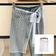 thumbnail image 2 of Ruifaya Falda de gasa con capas de encaje y falda cruzada con lazo, pantalones a juego con cordones, lote D3, 2 of 7