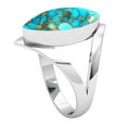 thumbnail image 2 of Copper Blue Turquoise 925 Sterling Silver Handmade Ring, 2 of 10