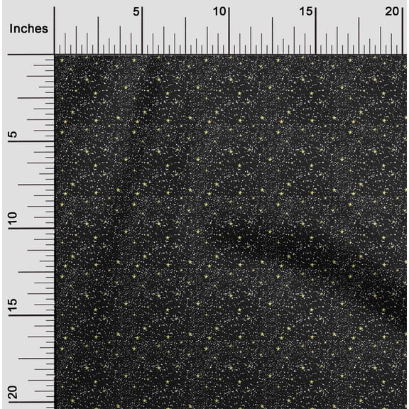 oneOone Viscose Jersey Black Fabric Dot & Star Dress Material Fabric Print Fabric By The Yard 60 Inch Wide