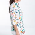 thumbnail image 5 of Elsie & Zoey Tessa Small Paradise 3/4 Sleeve Collared Tunic Blouse for Women, 5 of 5