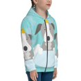 thumbnail image 5 of Pofeuu Dog In Bathtub Print Teenage Zipper Hoodie Sweatshirts Hooded Casual Jackets With Pocket For Boys Girls-Small, 5 of 6