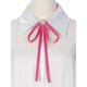 thumbnail image 4 of Pin de broche para mujer, lazo de satén con perla para fiesta de boda, talla única, rojo rosa, 4 of 5