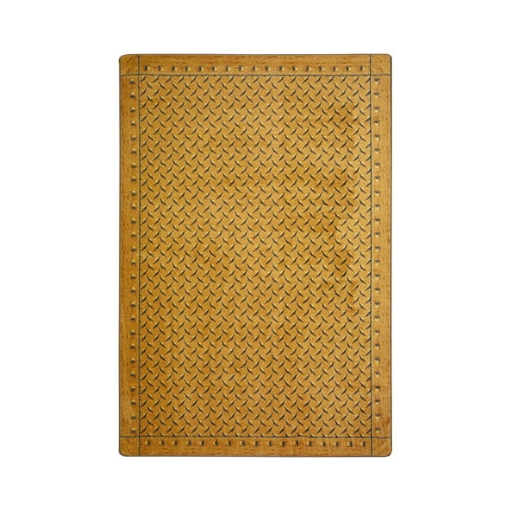 Diamond Plate 7'8" x 10'9" Area Rug In Color Gold
