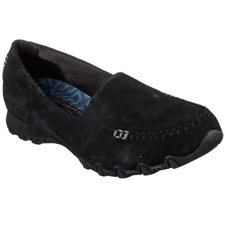 skechers women's bikers wayfarer slip on black