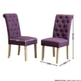 thumbnail image 6 of JERFIT 5-Piece Round Dining Table Set with Cross-Buck Base and 4 Upholstered Chairs, Black and Purple Modern Farmhouse Kitchen Furniture, 6 of 9