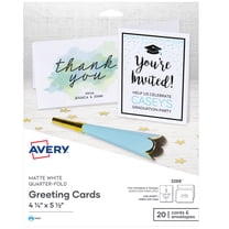 Avery Quarter-Fold Greeting Cards & Envelopes, 4.25" x 5.5" (3266)