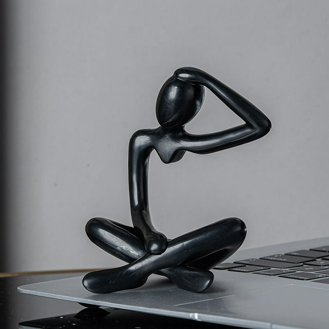 Abstract Bookshelf Figures, Plastic Thinkers Statue, Modern Decor Art Decorations For Home Living Room Office Desk Shelf Coffee Table