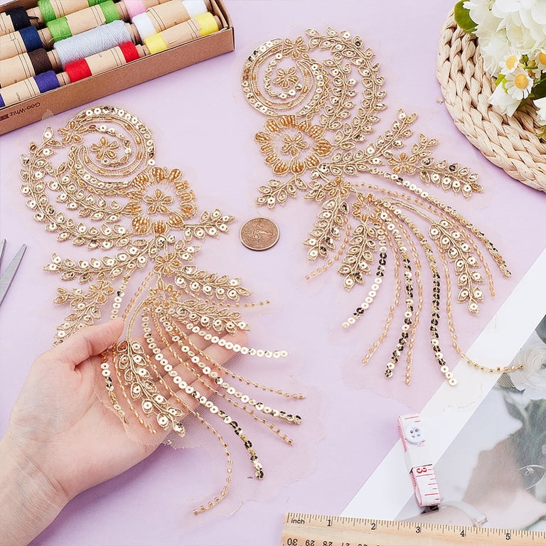 gold appliques for dresses Amazon.com: JRYYR 1 Pair of Handmade Rhinestone Appliques,26.5 * 18cm Gold  Applique for Dress Wedding,Banquet Evening Gown,Photograph Shot Sewing  Rhinestone Patches(Gold) : Arts, Crafts & Sewing