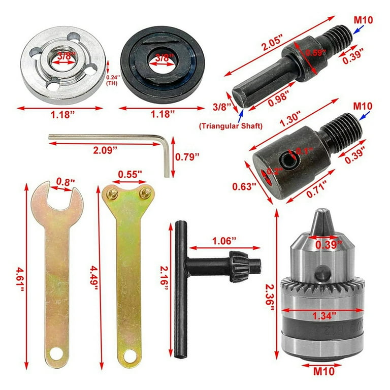 Electric Drill Chuck Angle Grinder Wheel Mandrel Adapter