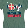 thumbnail image 3 of Peanuts - Happiest Of Holidays - Women's Short Sleeve Graphic T-Shirt, 3 of 6