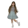 thumbnail image 2 of Wear Sierra Girls' Fit and Flare Combo, Striped Bodice, Lace Skirt, Cotton, Size 5, 1-Pack, 2 of 4