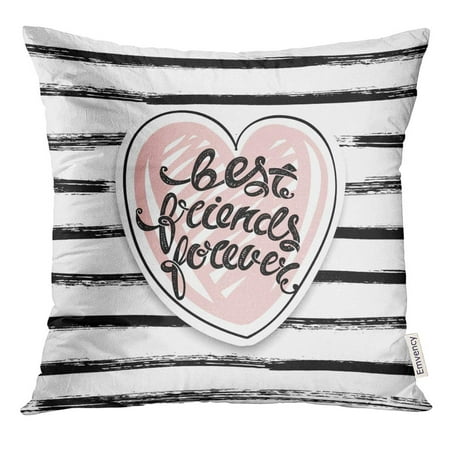 STOAG Friendship Best Friends Forever Hand Drawn Letters BFF Teen Throw Pillowcase Cushion Case Cover 16x16
