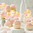 thumbnail image 3 of Fangleland Pool Party Birthday Cupcake Toppers Decorations for Girl, Groovy 70s Hippie Retro Theme Hello Summer Cake Decorations, 24Pcs Cupcake Toppers Picks Baby Shower Party Supplies, 3 of 7