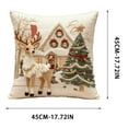 thumbnail image 3 of RXIRUCGD Holiday Season Linen Cushion Cover with Christmas Print, Decorative Sofa Pillowcase for Home Decor, Festive Square Pillow Cover for Living Room Bedroom, 3 of 9