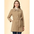 thumbnail image 2 of INSPIRE CHIC Manteau Long Élégant d'Hiver pour Femmes Col à Revers Contrasté, 2 of 6