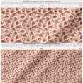 thumbnail image 2 of Soimoi White Cotton Poplin Fabric Floral & Pomegranate Fruits Printed Fabric 1 Yard 56 Inch Wide, 2 of 7