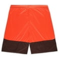 thumbnail image 3 of Men's Fanatics Brown/Orange Cleveland Browns Big & Tall Launch Shorts, 3 of 3