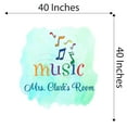 thumbnail image 4 of Music Watercolor Custom Name Wall Decals for Bedroom - Musical Notes & Keys Blue Background Art Art Personalized Bedroom Wall Sticker Water Color Style - Size: 40 In x 40 In, 4 of 5