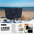 thumbnail image 5 of Sigee Navy Dark Blue Print Extra Large Waterproof Beach Travel Bag with Zipper - Durable and Versatile for Vacation, Gym, and Daily Use, 5 of 7