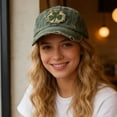 thumbnail image 4 of LSQii Baseball Cap for Women Men Casual Shamrock Embroidered Golf Hats Unstructured Dad Trucker Hat St. Patrick's Day Party Fashion Accessorie Green, 4 of 4