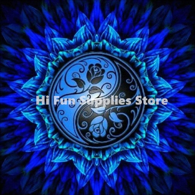 Pintura de diamantes 5D caleidoscopio de Mandala verde y azul, taladro completo, cuadrado, redondo, bordado de diamantes, mosaico, decoración del hogar, regalo de Navidad
