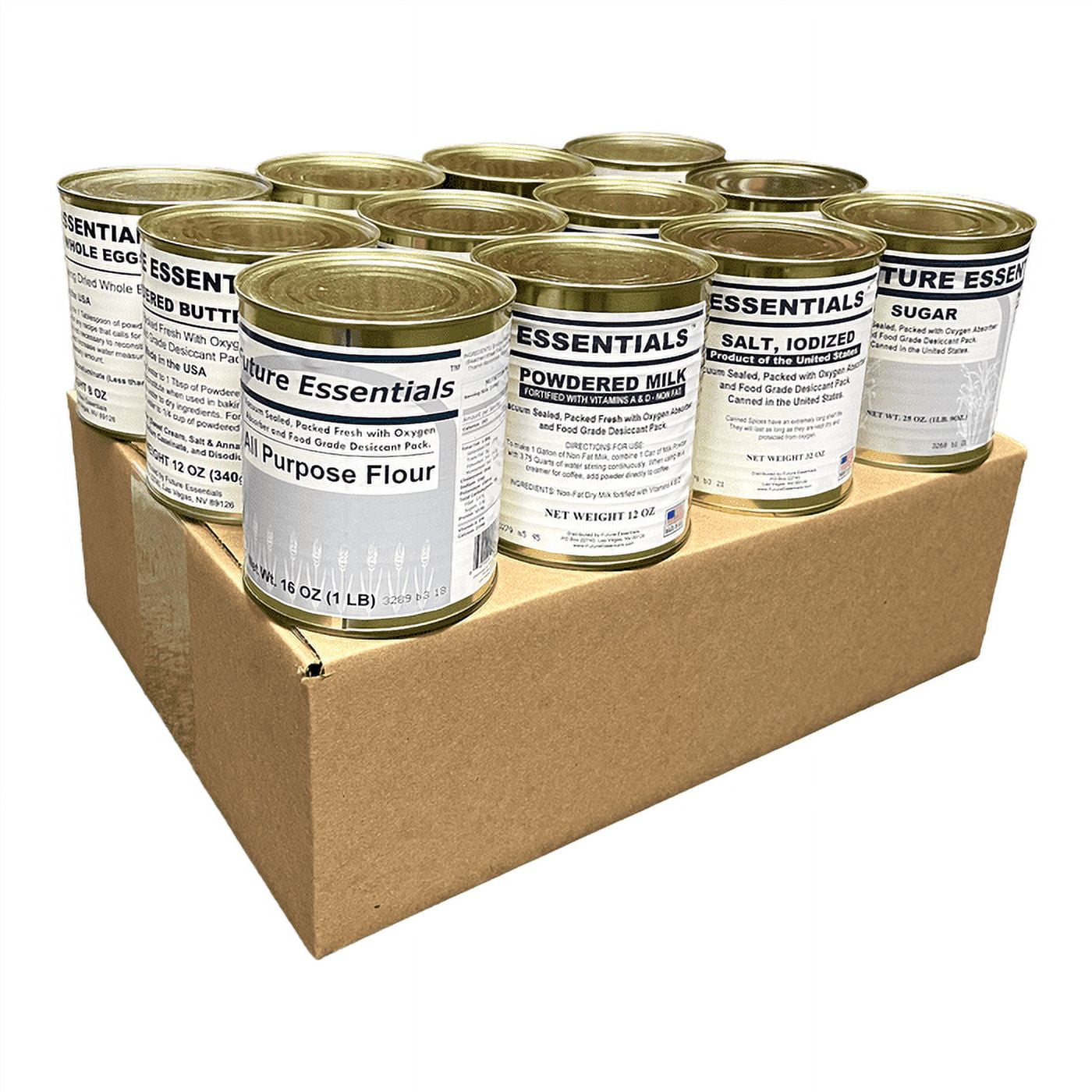 (36 Cans) Future Essentials Freeze Dried Food For Emergency and Long Term Storage Food For Camping and Hiking, All Purpose Baking Variety Pack #2.5 Per Can ✅