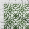 thumbnail image 2 of oneOone Cotton Cambric Green Fabric Asian Block Floral Quilting Supplies Print Sewing Fabric By The Yard 42 Inch Wide, 2 of 4