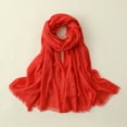 thumbnail image 5 of Cotton linen scarf wide linen wrap cape plain scarf, 5 of 5